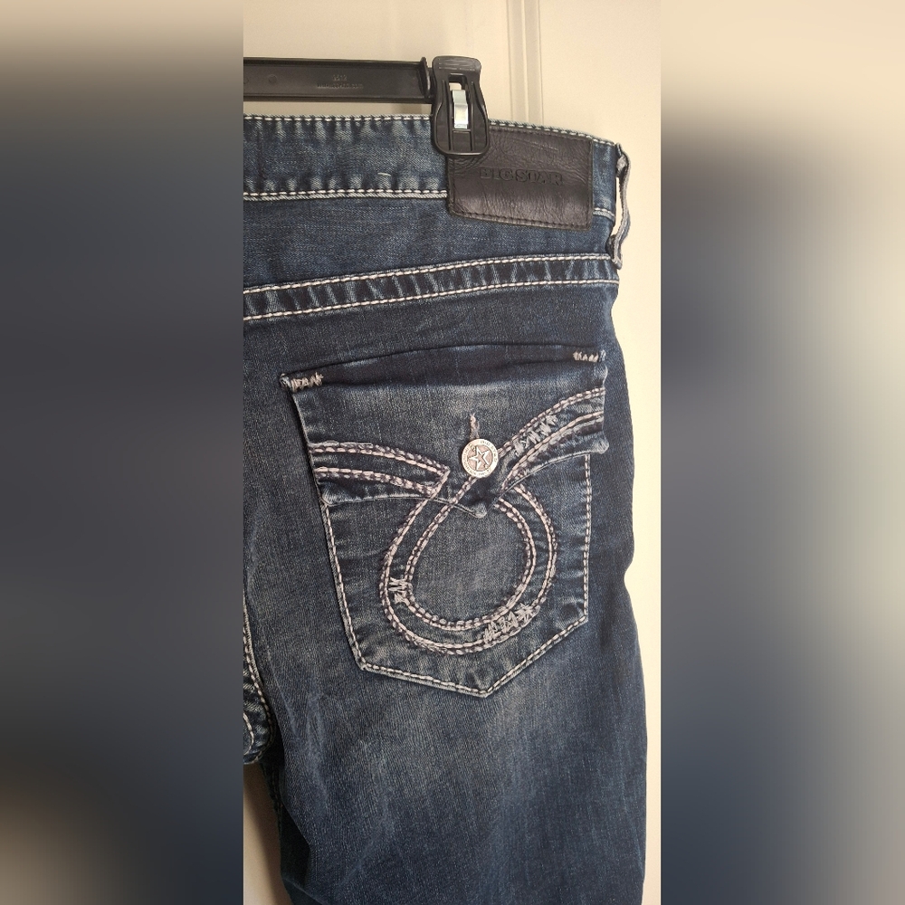 Big Star Pioner Boot Womens Blue Denim Jeans Sz 36R Western - Picture 9 of 11